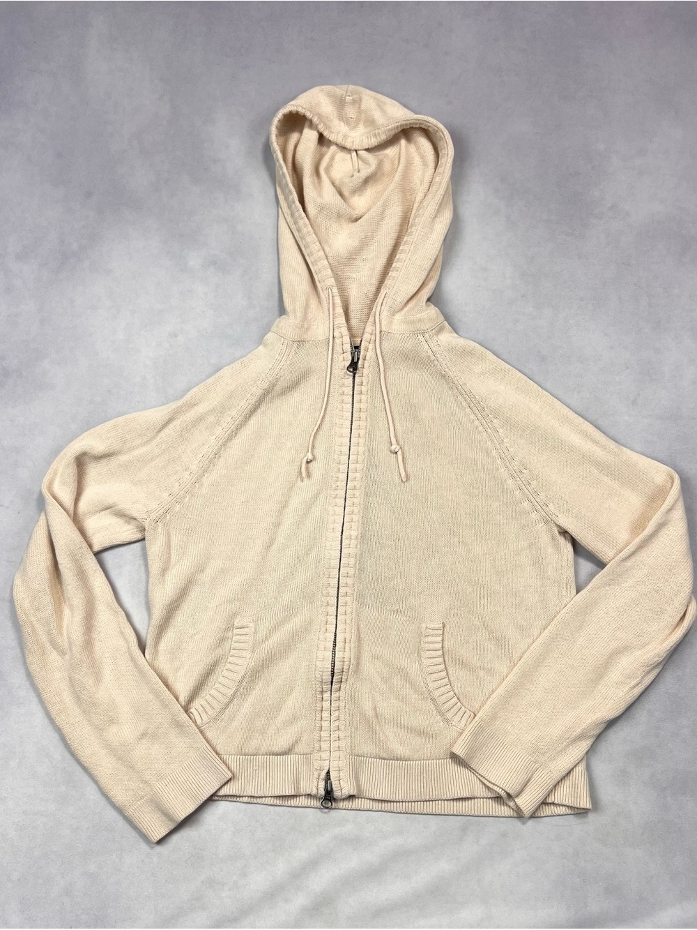 GAP Cream Knit Hoodie Jacket